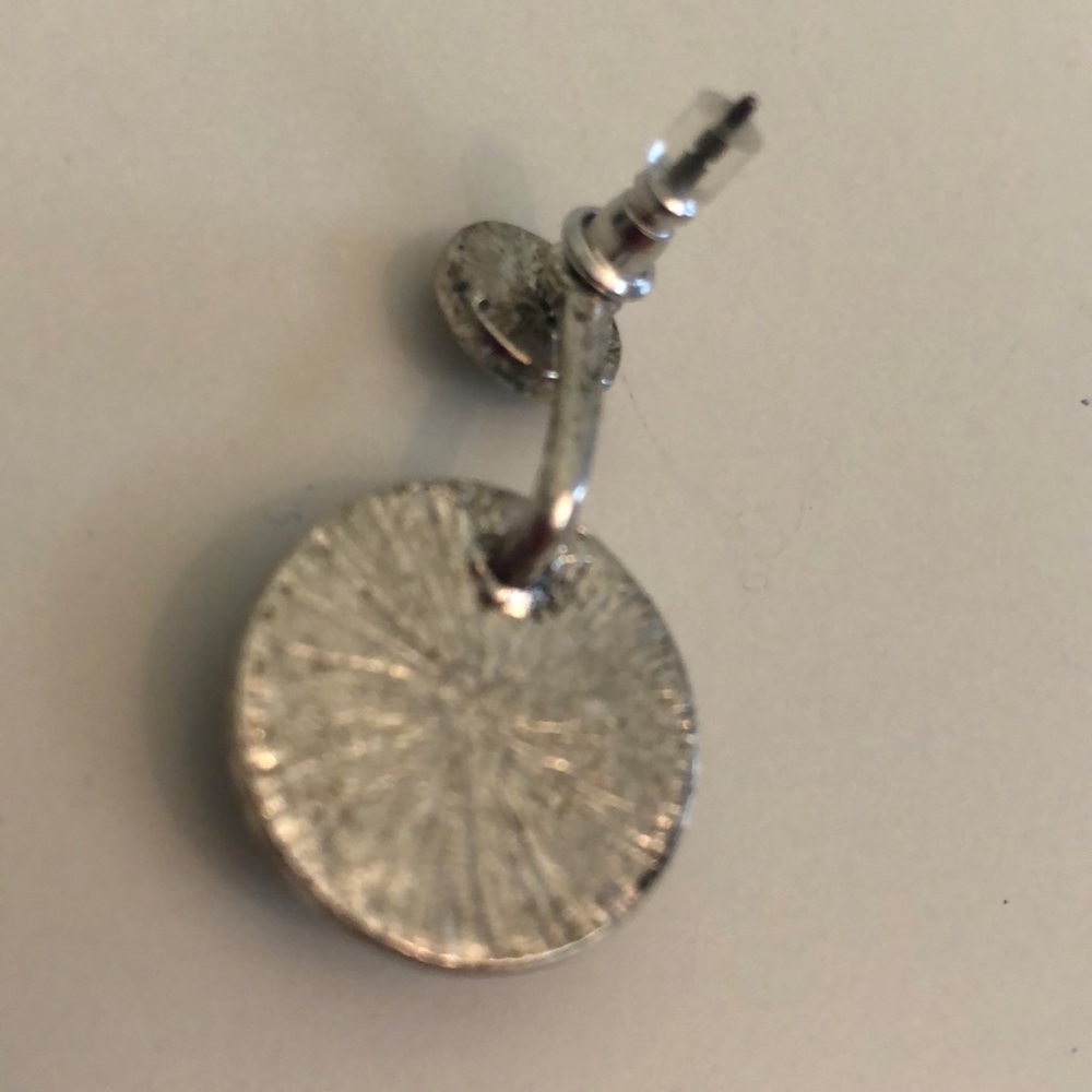 BEAUTIFUL STONE FRONT/Back two way earrings studs - Picture 4 of 8